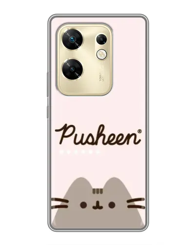 Чохол для Infinix Zero 30 з картинкою «Pusheen логотип»