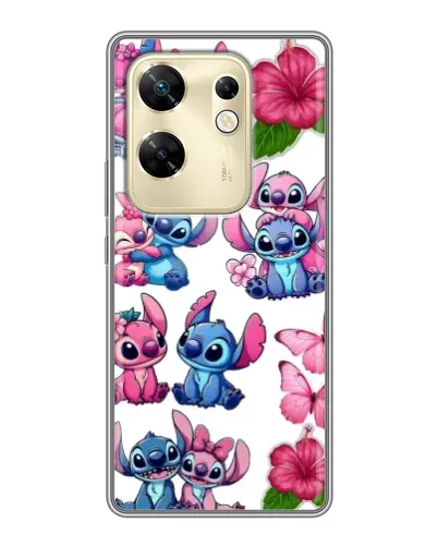 Чохол для Infinix Zero 30 з картинкою «Стікери Stitch та Angel»
