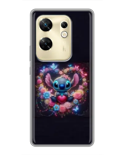 Чохол для Infinix Zero 30 з картинкою «Stitch у квітах»