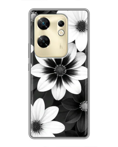 Чохол для Infinix Zero 30 з картинкою «Монохромні айстри»