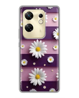 Чохол для Infinix Zero 30 з картинкою «Ромашки на фіолетовому»