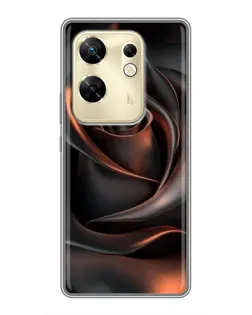 Чохол для Infinix Zero 30 з картинкою «Шовкова чорна троянда»
