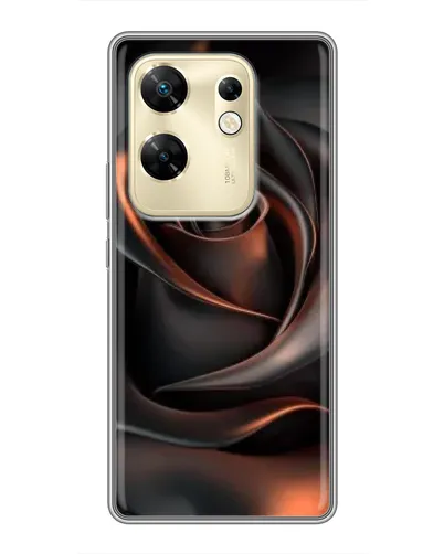 Чохол для Infinix Zero 30 з картинкою «Шовкова чорна троянда»