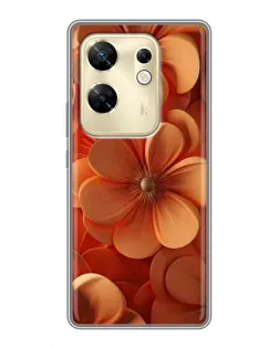 Чохол для Infinix Zero 30 з картинкою «Помаранчева макро квітка»
