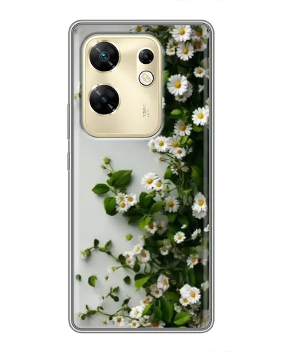 Чохол для Infinix Zero 30 з картинкою «Гілка дрібних білих квітів»