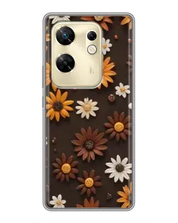 Чохол для Infinix Zero 30 з картинкою «Візерунок з маленьких соняшників»