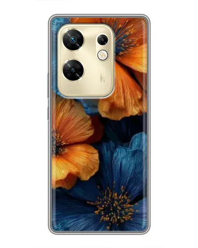 Чохол для Infinix Zero 30 з картинкою «Яскрава синьо-помаранчева флора» Чохол для Infinix Zero 30 з картинкою «Яскрава синьо-помаранчева флора»