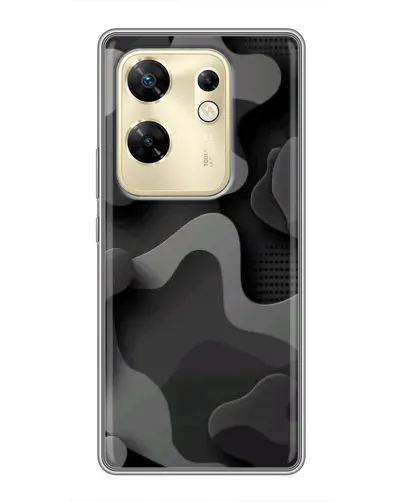 Чохол для Infinix Zero 30 з картинкою «Темний абстрактний камуфляж»