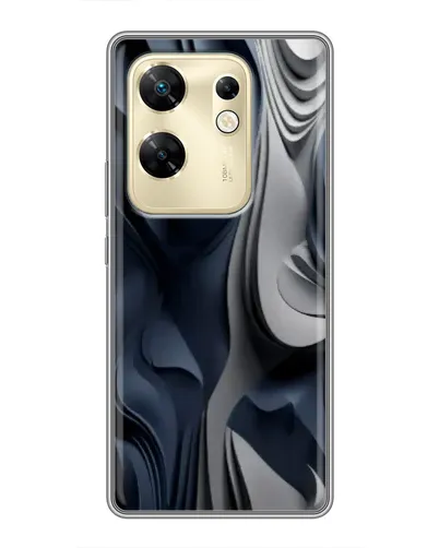 Чохол для Infinix Zero 30 з картинкою «Об'ємні сині складки»
