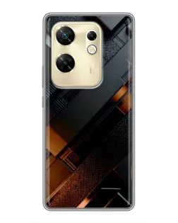 Чохол для Infinix Zero 30 з картинкою «Чорні геометричні блоки»