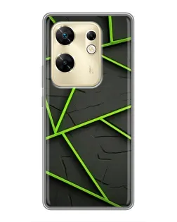 Чохол для Infinix Zero 30 з картинкою «Зелені геометричні лінії»