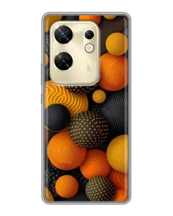 Чохол для Infinix Zero 30 з картинкою «Об'ємні помаранчеві сфери»