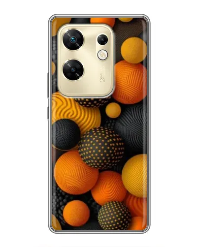 Чохол для Infinix Zero 30 з картинкою «Об'ємні помаранчеві сфери»