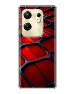Чохол для Infinix Zero 30 з картинкою «Червона глянцева сітка»