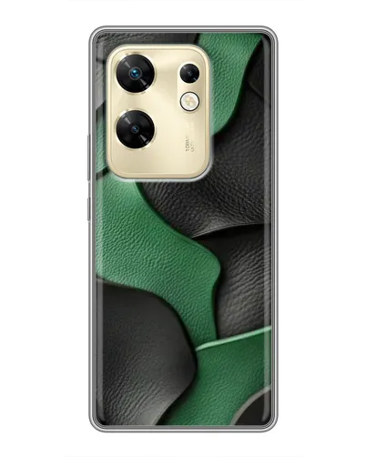 Чохол для Infinix Zero 30 з картинкою «Зелені шкіряні хвилі»