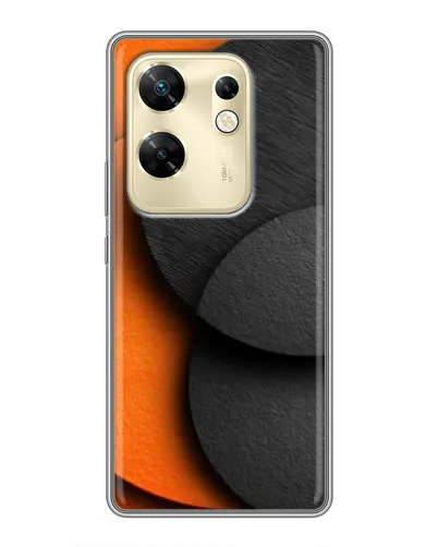 Чохол для Infinix Zero 30 з картинкою «Геометрія помаранчевих кіл»