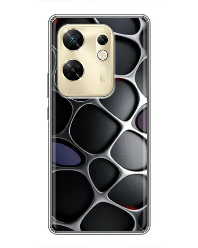 Чохол для Infinix Zero 30 з картинкою «Об'ємна темна решітка»
