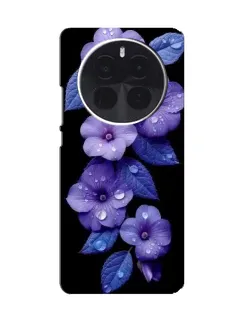 Чохол для Infinix Zero 40 5G з картинкою «Фіолетові квіти з росою»