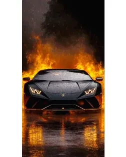 Чехол для Інші аксесуари с картинкой «Lamborghini в огне»