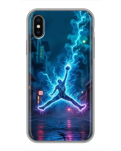 Чохол для iPhone X з картинкою «Jordan Gold Jumpman»