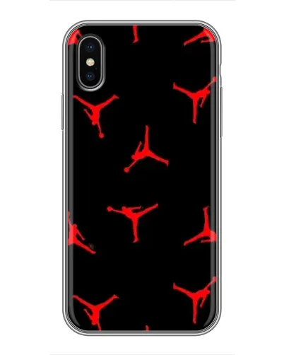 Чохол для iPhone X з картинкою «Jordan Red Pattern»