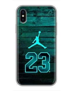 Чохол для iPhone X з картинкою «Jordan Cyan 23»