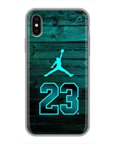 Чохол для iPhone X з картинкою «Jordan Cyan 23»