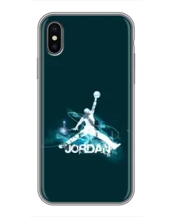 Чохол для iPhone X з картинкою «Jordan Blue Fire»