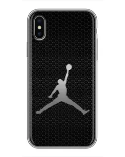 Чохол для iPhone X з картинкою «Jordan Dark Carbon»