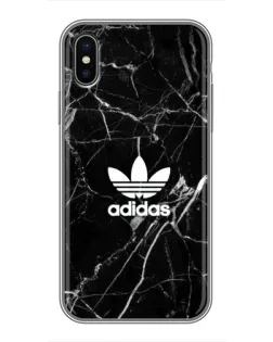 Чохол для iPhone X з картинкою «Білий мармур Adidas»