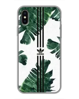 Чохол для iPhone X з картинкою «Пальмове листя адідас»