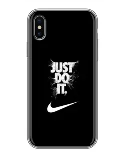 Чохол для iPhone X з картинкою «Текстовий принт Nike»