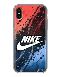 Чохол для iPhone X з картинкою «Градієнтний принт Найк»