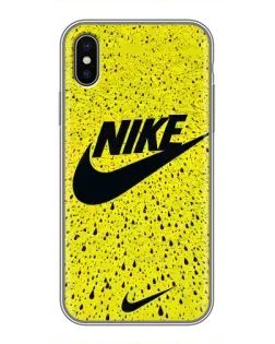 Чохол для iPhone X з картинкою «Жовтий текстурний Nike»