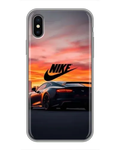 Чохол для iPhone X з картинкою «Nike та суперкар»