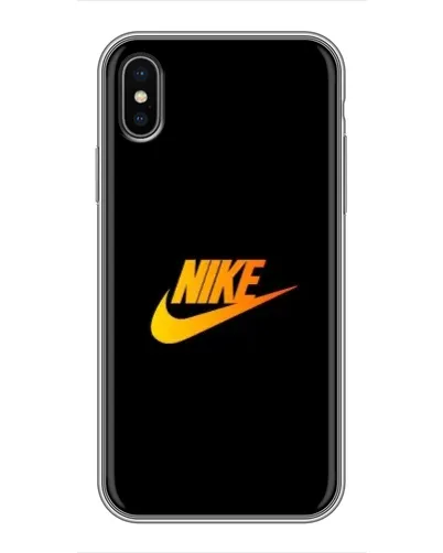 Чохол для iPhone X з картинкою «Золотий логотип Nike»