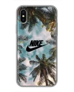 Чохол для iPhone X з картинкою «Тропічний принт Nike»