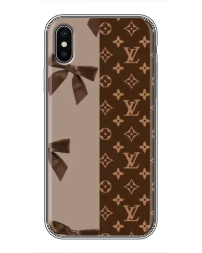 Чохол для iPhone X з картинкою «Louis Vuitton — банти»
