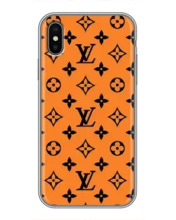 Чохол для iPhone X з картинкою «Помаранчевий стиль LV»