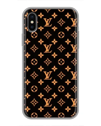 Чохол для iPhone X з картинкою «Золота монограма LV»