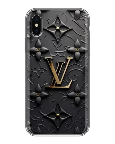Чохол для iPhone X з картинкою «Шкіряна текстура LV»