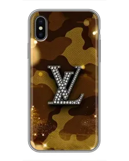 Чохол для iPhone X з картинкою «Камуфляжний Louis Vuitton»