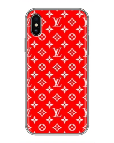 Чохол для iPhone X з картинкою «Яскравий паттерн LV»