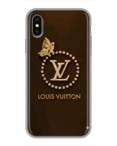 Чохол для iPhone X з картинкою «LV — золота печатка»
