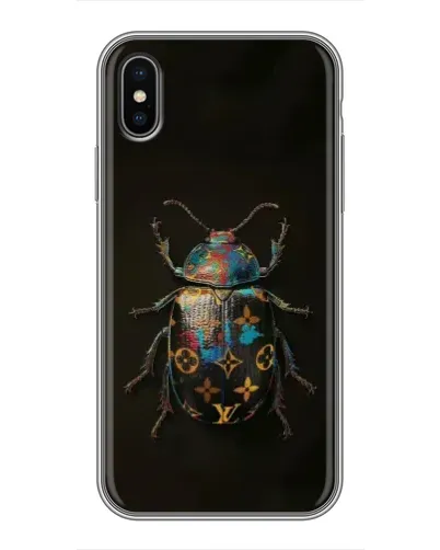 Чохол для iPhone X з картинкою «LV — мармуровий принт»
