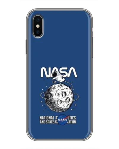 Чохол для iPhone X з картинкою «NASA — місячна місія»
