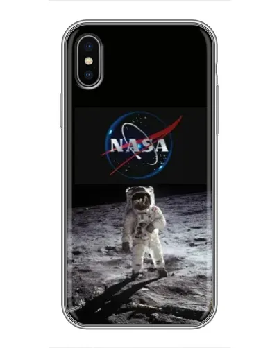 Чохол для iPhone X з картинкою «Астронавт на Місяці»