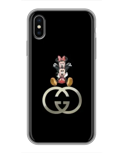 Чохол для iPhone X з картинкою «Мінні Маус на лого»