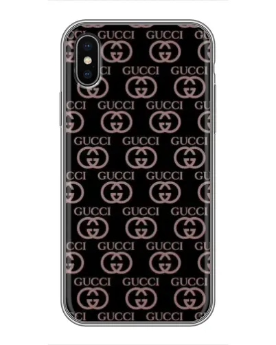 Чохол для iPhone X з картинкою «Класична монограма Gucci»