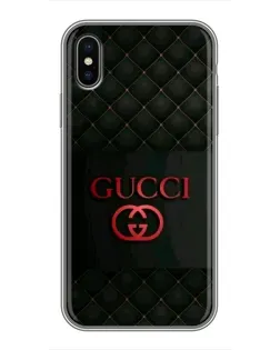 Чохол для iPhone X з картинкою «Gucci — стьобаний чорний»
